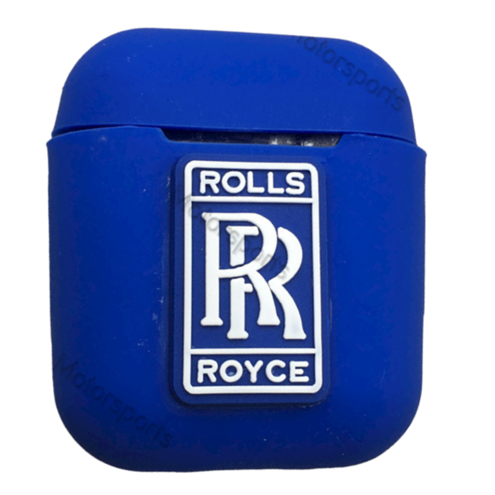 Case for AirPods Fits 1st and 2nd Gen Silicone with Rolls Royce 3D Logo